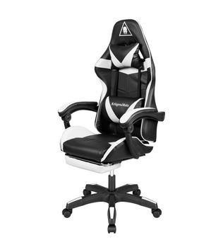 Кресло геймерское Kruger&Matz GX-150 с подставкой для ног Black/White 36133 фото