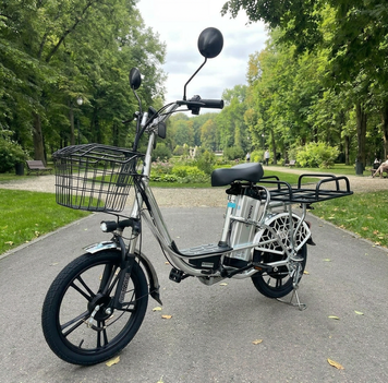 Електровелосипед Minako PRO18 Lux 600W Хром Грузовой багажник Большие колеса  55039393-33833838 фото