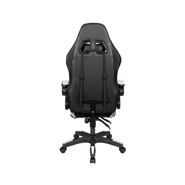 Кресло геймерское Kruger&Matz GX-150 с подставкой для ног Black/White 36133 фото
