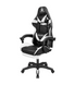 Кресло геймерское Kruger&Matz GX-150 с подставкой для ног Black/White 36133 фото 1