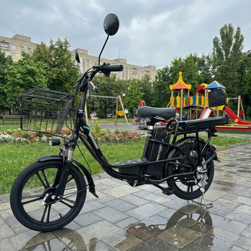 Електровелосипед Green Giant U18 Eco 600W Black - розкладне сидіння-багажник 84848-4844884 фото