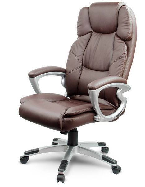 Офісне крісло Sofotel EG-227 коричневе Brown, ергономічне, з підголівником, до 120 кг SF99 фото