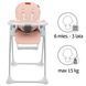 Стільчик для годування Kidwell BENO Pink 15991 фото 8