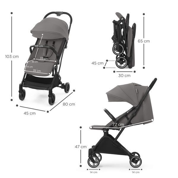 Прогулянкова коляска KiderKraft INDY 2 Calm Beige 13210 фото