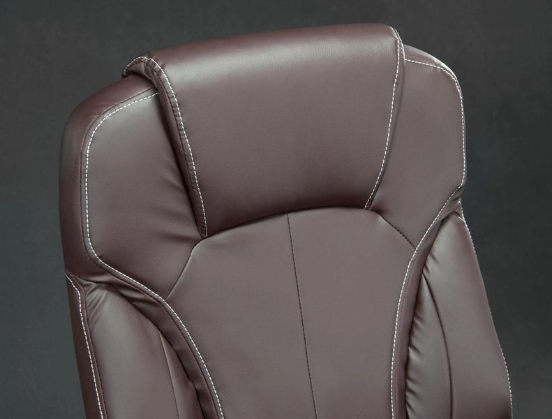 Офисное кресло Sofotel EG-222 коричневое Brown, эргономичное, с подголовником, до 120 кг. SF2 фото