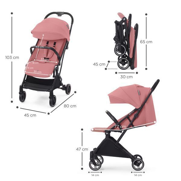 Прогулянкова коляска KiderKraft INDY 2 Dhalia Pink 13201 фото
