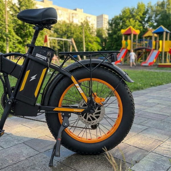 Електровелосипед MINAKO F10 PRO 2026 1200W 48V 21Ah &ndash; складаний фетбайк 20x4", PAS система, жовтий PRO1 фото