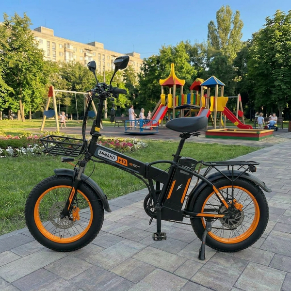 Електровелосипед MINAKO F10 PRO 2026 1200W 48V 21Ah &ndash; складаний фетбайк 20x4", PAS система, жовтий PRO1 фото
