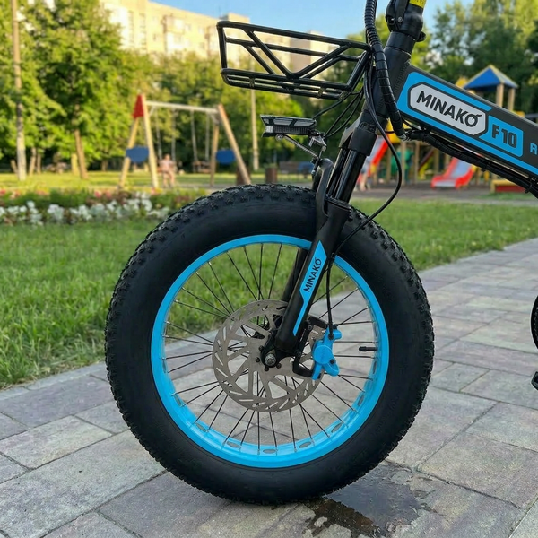 Електровелосипед MINAKO F10 PRO 2026 1200W 48V 21Ah &ndash; складаний фетбайк 20x4", PAS система , синій PRO2 фото