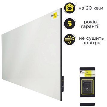 Керамический обогреватель Emby CH-800 белый с кнопкой на 15 кв.м 234-4449 фото