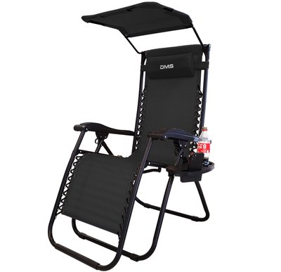 Раскладное садовое кресло шезлонг DMS GLS-120B Black 27000 фото