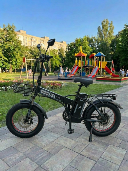 Електровелосипед MINAKO F10 PRO 2026 1200W 48V 21Ah &ndash; складаний фетбайк 20x4", гідравлічні гальма, PAS, сірий PRO3 фото