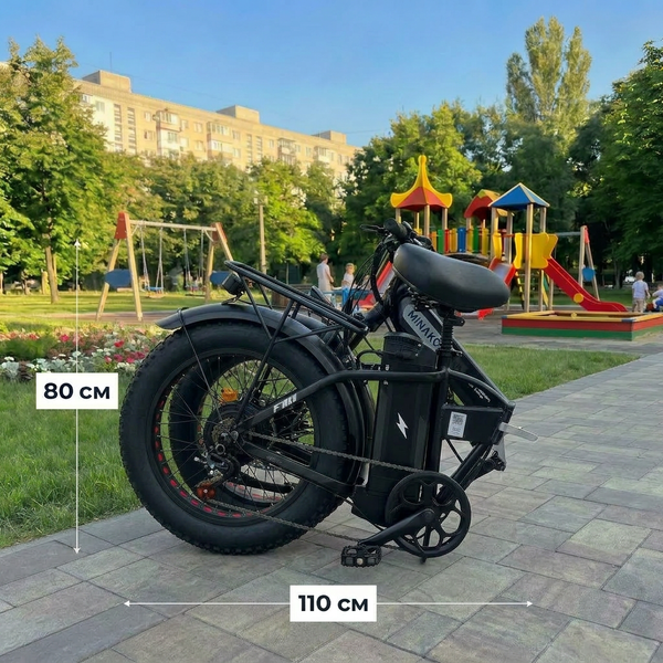 Електровелосипед MINAKO F10 PRO 2026 1200W 48V 21Ah &ndash; складаний фетбайк 20x4", гідравлічні гальма, PAS, сірий PRO3 фото