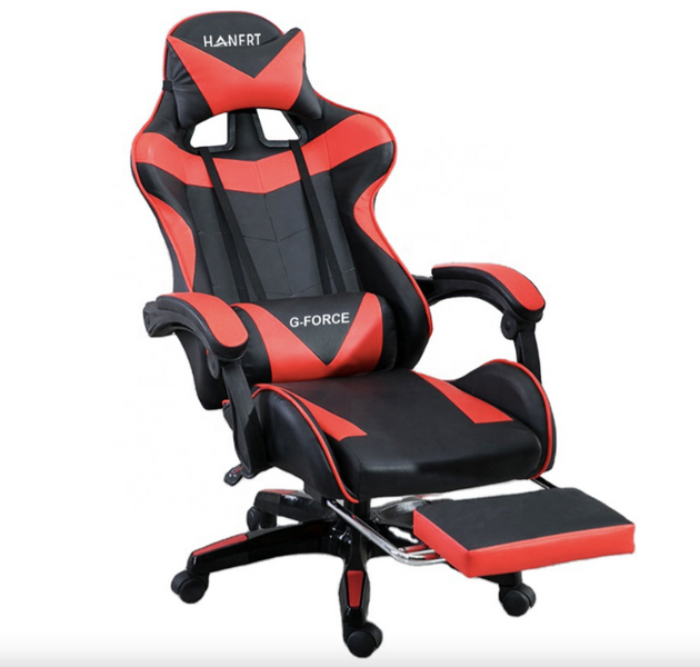 Геймерське крісло Hanert G-Force Black/Red з підставкою для ніг G-Force фото