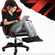 Геймерське крісло Hanert G-Force Black/Red з підставкою для ніг G-Force фото 4