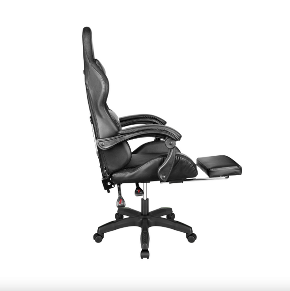 Геймерське крісло Hanert G-Force Black з RGB підсвіткою та підставкою для ніг GRGB фото