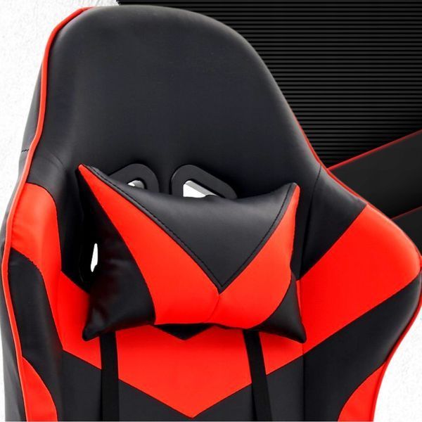 Кресло геймерское PLAYER с подставкой для ног Red/Black (100001) 32805 фото