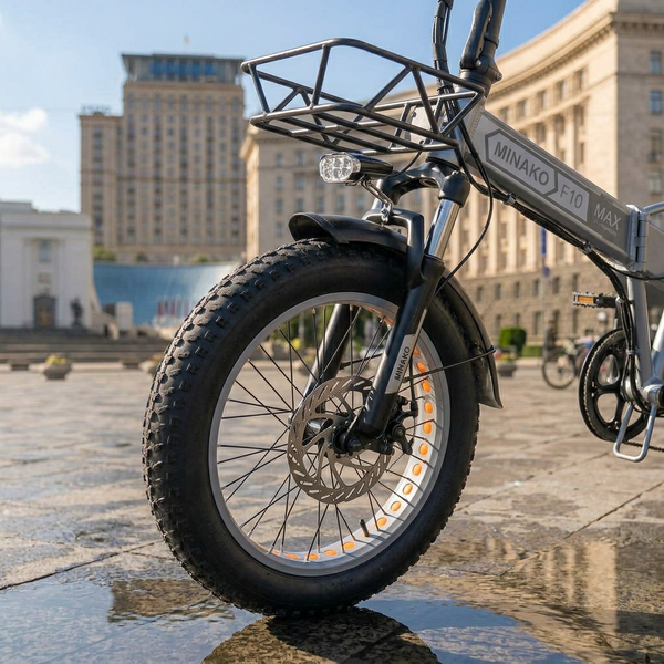 Електровелосипед MINAKO F10 PRO 2026 1200W 48V 21Ah &ndash; складаний фетбайк 20x4", PAS система, Сірий PRO5 фото