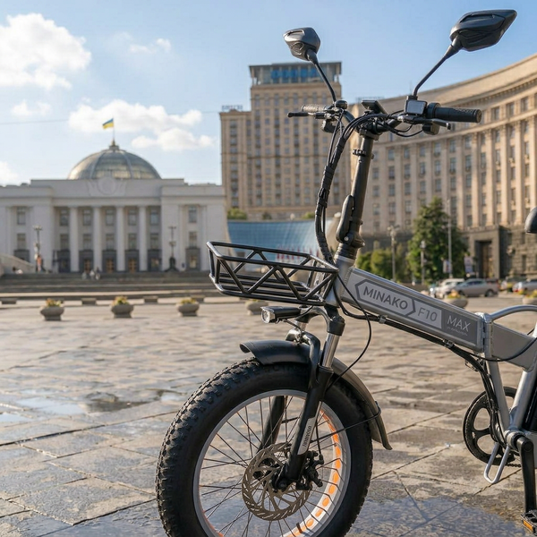 Електровелосипед MINAKO F10 PRO 2026 1200W 48V 21Ah &ndash; складаний фетбайк 20x4", PAS система, Сірий PRO5 фото