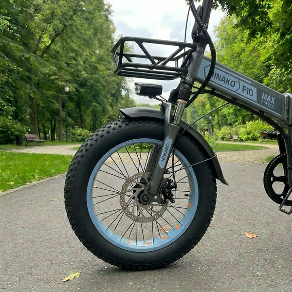 Електровелосипед MINAKO F10 PRO 2026 1200W 48V 21Ah &ndash; складаний фетбайк 20x4", PAS система, Сірий PRO5 фото