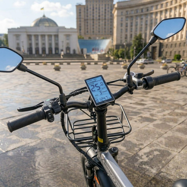 Електровелосипед MINAKO F10 PRO 2026 1200W 48V 21Ah &ndash; складаний фетбайк 20x4", PAS система, Сірий PRO5 фото