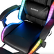 Геймерське крісло Hanert G-Force Black з RGB підсвіткою та підставкою для ніг GRGB фото 2