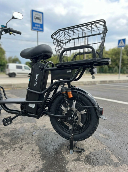 Електровелосипед MINAKO Monster PRO 1200W 60V 23Ah Black 2 Багажники  876567-87890 фото