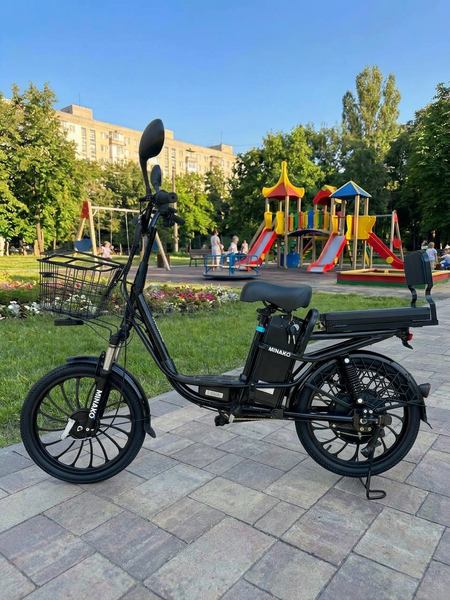 Електровелосипед MINAKO PRO 20" 800W подвійна амортизація  15Ah 48W з розкладним сидінням-багажником  MINAKOPRO2 фото