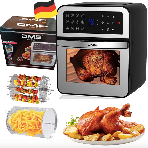 Багатофункціональна піч гриль Air Fryer DMS HF-12S-XXXL 1800 Вт 09876545678-8765456789 фото