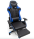 Геймерське крісло Primaveo Black/Blue з масажером, ергономічними подушками та висувною підставкою для ніг OJ9 фото 1