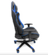 Геймерське крісло Primaveo Black/Blue з масажером, ергономічними подушками та висувною підставкою для ніг OJ9 фото 4