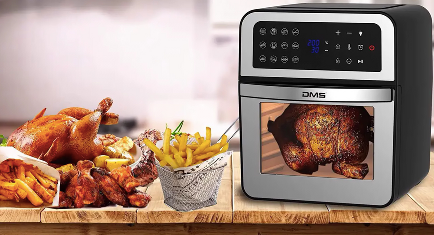Багатофункціональна піч гриль Air Fryer DMS HF-12S-XXXL 1800 Вт 09876545678-8765456789 фото