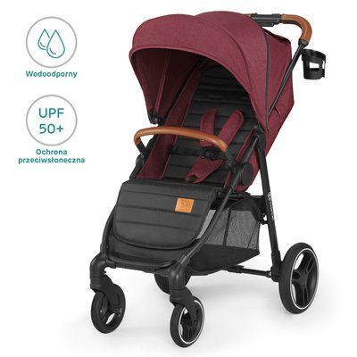 Прогулянкова коляска KiderKraft GRANDE LX Burgundy 10080 фото