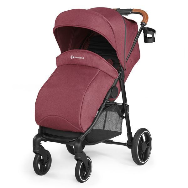 Прогулянкова коляска KiderKraft GRANDE LX Burgundy 10080 фото