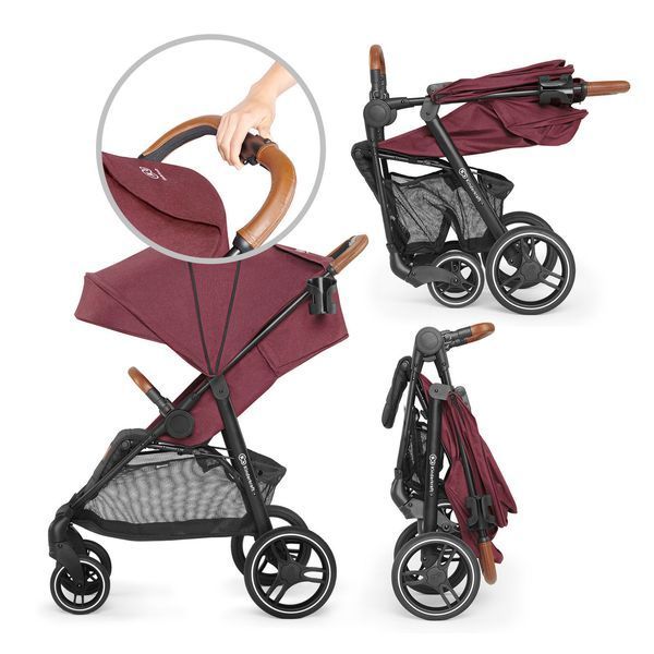 Прогулянкова коляска KiderKraft GRANDE LX Burgundy 10080 фото
