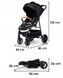 Прогулянкова коляска Lionelo Alexia BLACK ONYX 9134 фото 3