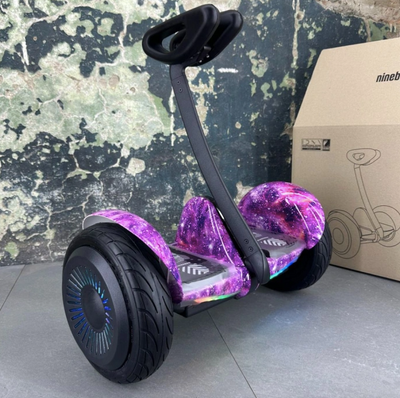 !НОВАЯ ПАРТИЯ!Гироскутер Segway Xiaomi NineBot Mini Гироборд С Ручкой Фиолетовый космос 2994949-48494944 фото