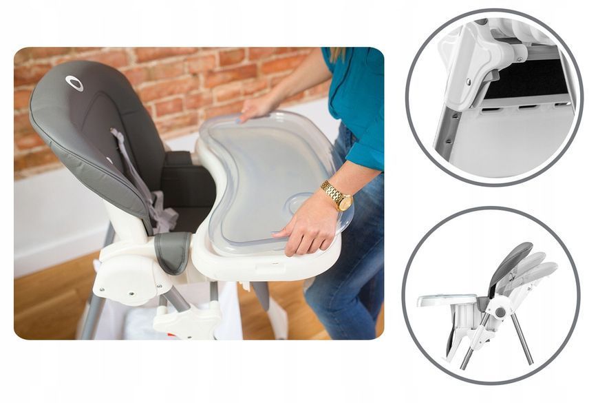Стільчик для годування Lionelo Linn Plus Grey 8311 фото