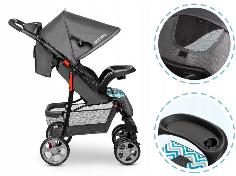Прогулочная коляска Lionelo Emma Plus Blue Scandi 6661 фото