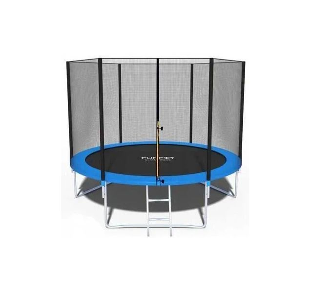 Батут FunFit 252 см с защитной сеткой и стремянкой 33-33 фото