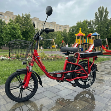 Електровелосипед Green Giant U18 Eco 600W Червоний - розкладне сидіння-багажник 84848-4844880 фото