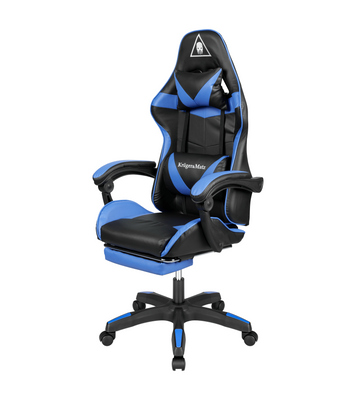 Кресло геймерское Kruger&Matz GX-150 с подставкой для ног Black/Blue 36142 фото